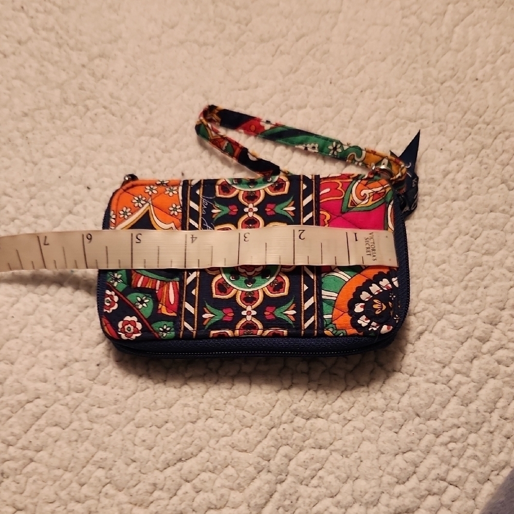 Vera Bradley Neon Paisley Floral Print Multicolor Wristlet Walet - Picture 9 of 10